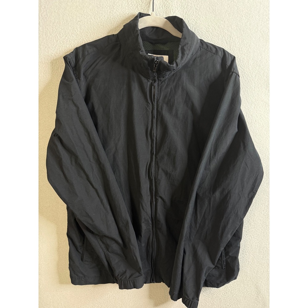 Old Navy Windbreaker Men's Large Black Lightweight Full Zip Jacket
